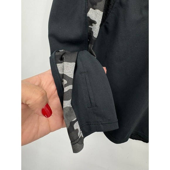 Fabletics Berlin Top Women L Black Contrast Camo Long Sleeve Performance Jersey - Picture 3 of 6